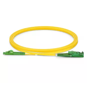 Šviesolaidinis jungiamasis laidas EQUIP E2000/APC – LC/APC 20 m vienmodis Duplex OS2 geltonas