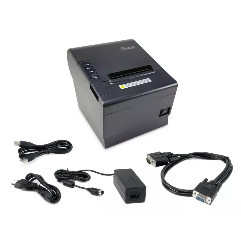 Terminis kvitų spausdintuvas EQUIP 58/80mm su automatiniu pjaustytuvu, USB/Ethernet/Serial, stalčiui, 203x203 DPI