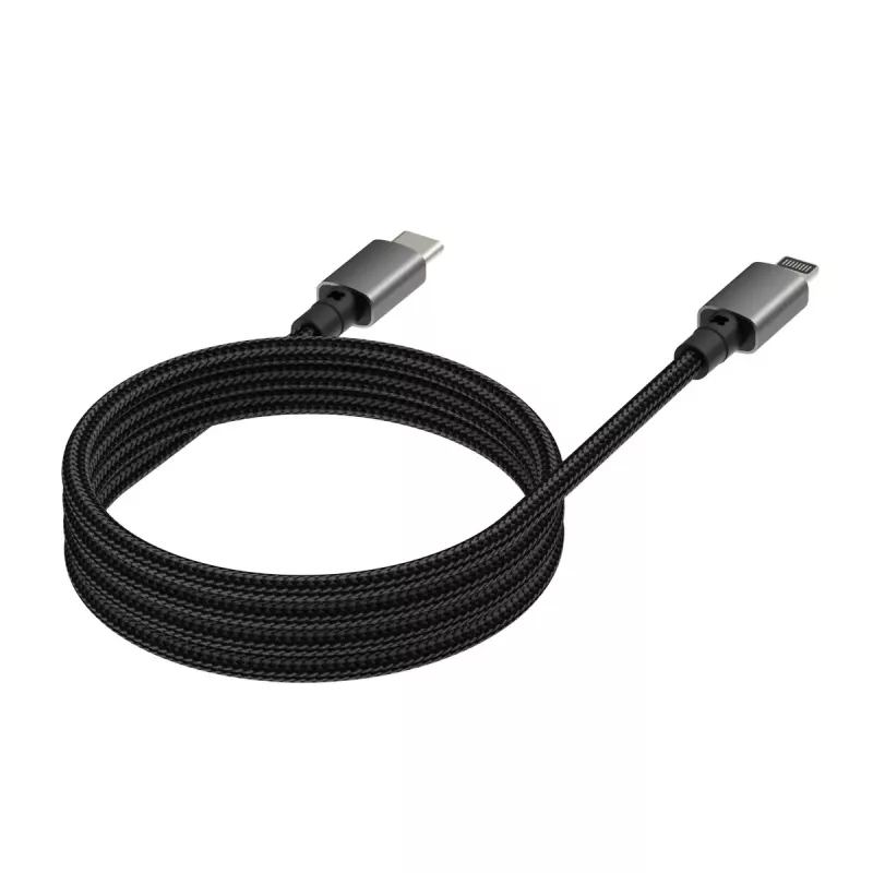 VISION Lightning–USB-C magnetinis kabelis TC 1MLTGMAG/BL – 1 m, 27 W, 5 A, juodas