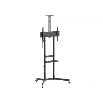 TV vežimėlis EQUIP 37–70 col. Economy, 70 kg, VESA 100x100–600x400, aukštis 1337–1430 mm, pakreipimas -10°–5°, juodas