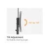 TV vežimėlis EQUIP 37–70 col. Economy, 70 kg, VESA 100x100–600x400, aukštis 1337–1430 mm, pakreipimas -10°–5°, juodas