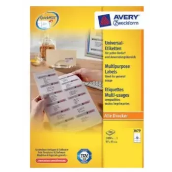 Lipdukai etiketėms Avery 3679 balta