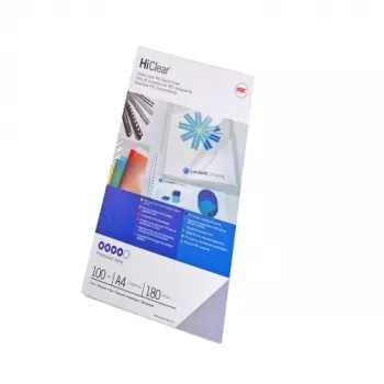 GBC Binding Covers HiGloss A4 250gsm – blizgūs balti viršeliai segtuvams, A4, kartonas, 210x299 mm