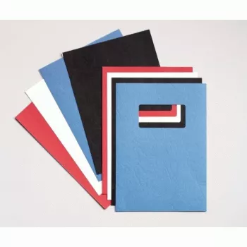 GBC LeatherGrain įrišimo viršeliai 250gsm A4 raudoni (100 vnt.)
