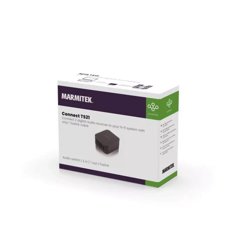 Marmitek Connect TS21 – optiminis jungiklis 2 į 1 iš – Toslink
