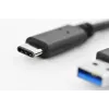 USB kabelis Digitus DK-300136-010-S USB 2.0 1 m USB C USB A Juoda