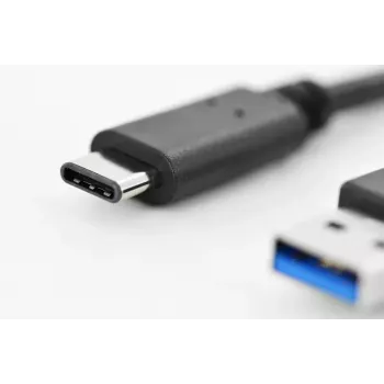 USB kabelis Digitus DK-300136-010-S USB 2.0 1 m USB C USB A Juoda