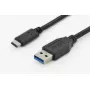 USB kabelis Digitus DK-300136-010-S USB 2.0 1 m USB C USB A Juoda