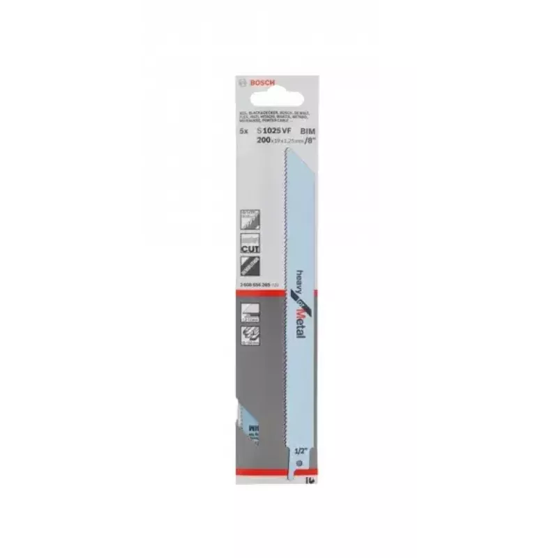 Bosch 2 608 656 265 pjūklo geležtė S 1025 VF Bimetal 5 vnt.