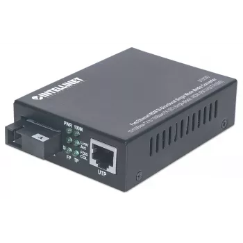 Intellinet Fast Ethernet WDM dvikryptis vienmodis medijos keitiklis, 10/100Base-Tx į 100Base-Fx (SC) vienmodis, 20 km, WDM (Rx1310/Tx1550)