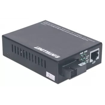 Intellinet Fast Ethernet WDM dvikryptis vienmodis medijos keitiklis, 10/100Base-Tx į 100Base-Fx (SC) vienmodis, 20 km, WDM (Rx1310/Tx1550)