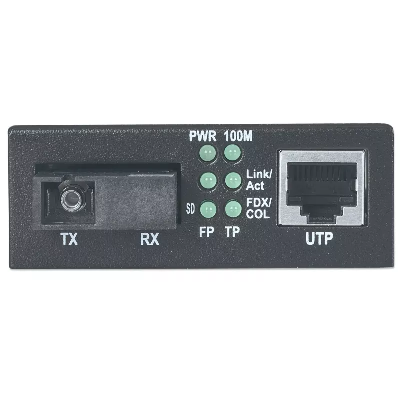 Intellinet Fast Ethernet WDM dvikryptis vienmodis medijos keitiklis, 10/100Base-Tx į 100Base-Fx (SC) vienmodis, 20 km, WDM (Rx1310/Tx1550)