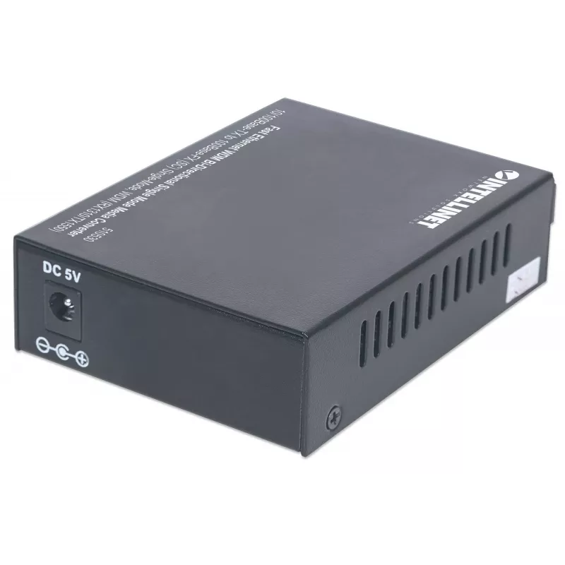 Intellinet Fast Ethernet WDM dvikryptis vienmodis medijos keitiklis, 10/100Base-Tx į 100Base-Fx (SC) vienmodis, 20 km, WDM (Rx1310/Tx1550)
