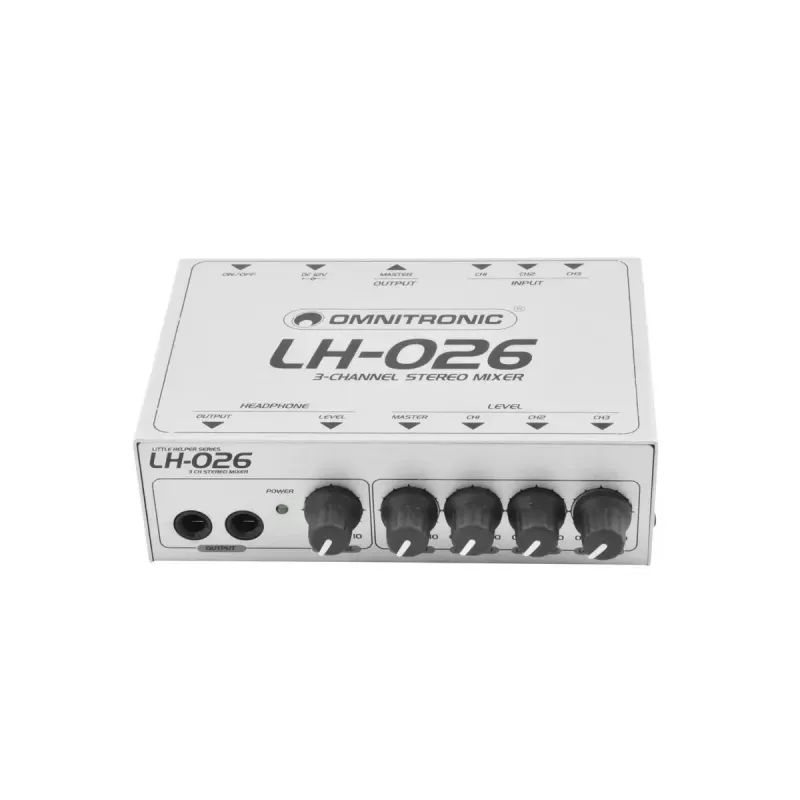 Audio maišytuvas Omnitronic 10355026 3 kanalai 20–20000 Hz Baltas