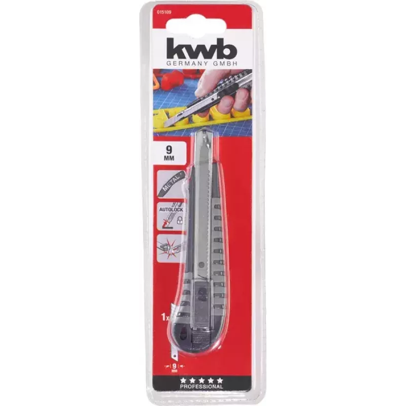 Pjovimo peilis KWB 015118 juodas su nulaužiamais ašmenimis