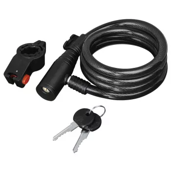 Hama 00178110 dviračio spyna juoda 1200 mm kabelinė spyna