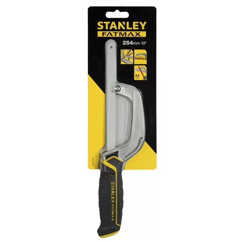 Pjūklas metalo Stanley 0-15-211 25 cm juoda geltona plastikinė rankena