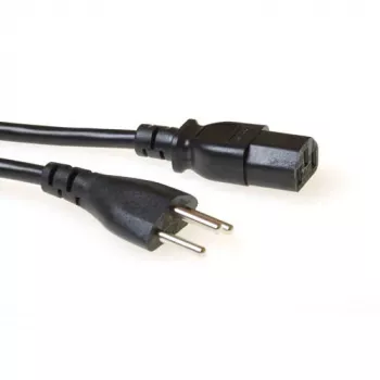 Maitinimo laidas ACT Powercord Swiss kištukas - C13 juodas 2,5 m
