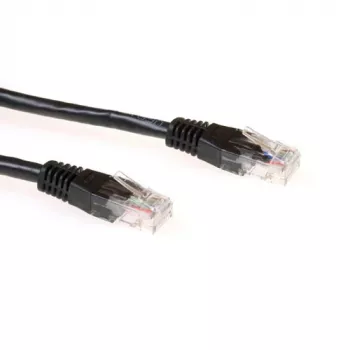 ACT Black 3 metrų U/UTP CAT6A patch kabelis su RJ45 jungtimis