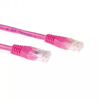 ACT Pink 20 m U/UTP CAT6A patch kabelis su RJ45 jungtimis
