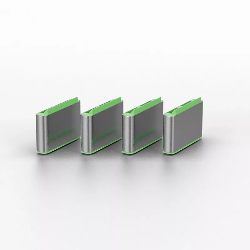 Lindy USB Type C prievadų blokatoriai (be rakto) – 10 vnt., žali