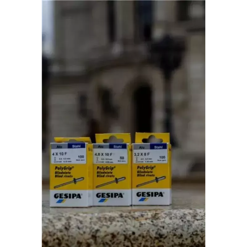 Aklakniedė GESIPA 1432060 Nerūdijantis plienas Pilka 6,5 mm galvutė 3,2 mm kotas 8 mm ilgis