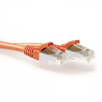 ACT Orange 10 m LSZH SFTP CAT6A pataisos laidas su apsaugotais RJ45 kištukais