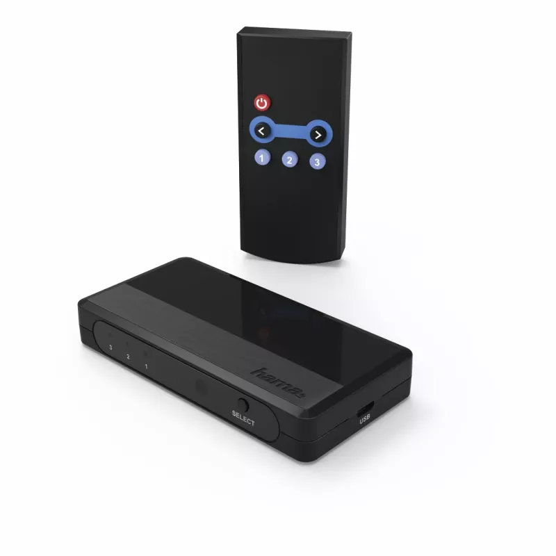 HDMI jungiklis Hama 00121760, juodas, 1080p, DTS-HD, Dolby Digital