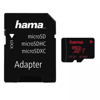 Flash atmintis Hama 128GB UHS-I Class 3 microSDXC