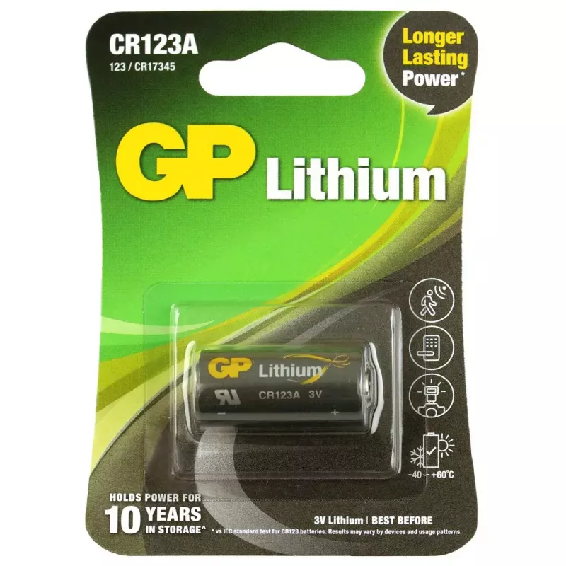 Vienkartinė ličio baterija GP Batteries 070CR123AEC1