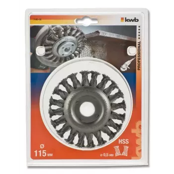 Šepečio ratas vielinis KWB 719530 11,5 cm
