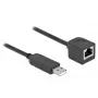 Serijinis ryšio kabelis DeLOCK 64165 USB 2.0 Type-A į RS-232 RJ45 2 m juodas
