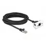 DeLOCK tinklo ilginimo laidas 5m Cat.6A S/FTP RJ45 juodas