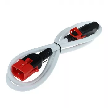 ACT maitinimo laidas C13 IEC Lock+ - C14 IEC Lock dvigubas fiksavimas baltas 1 m, PC3607