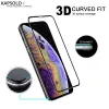 Apsauginis stiklas Kapsolo iPhone 13 / iPhone 14 Max — užapvalintas 9H, tinka iki 15,5 cm (6,1 colio)
