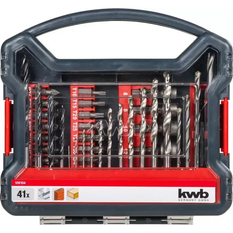 Sukimo antgalių rinkinys KWB 109104 41 vnt. Phillips Pozidriv Torx