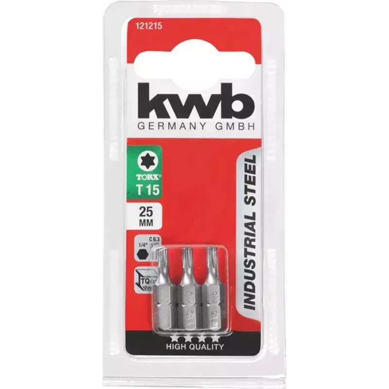 Antgalis atsuktuvui KWB 121230 3 vnt. Torx T30 25 mm