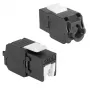 ACT Keystone Jack RJ45 CAT6 neekranuotas beįrankis su užraktu, juodas