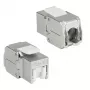 ACT Keystone Jack RJ45 CAT6 ekranuotas beįrankis su užraktu sidabrinis baltas