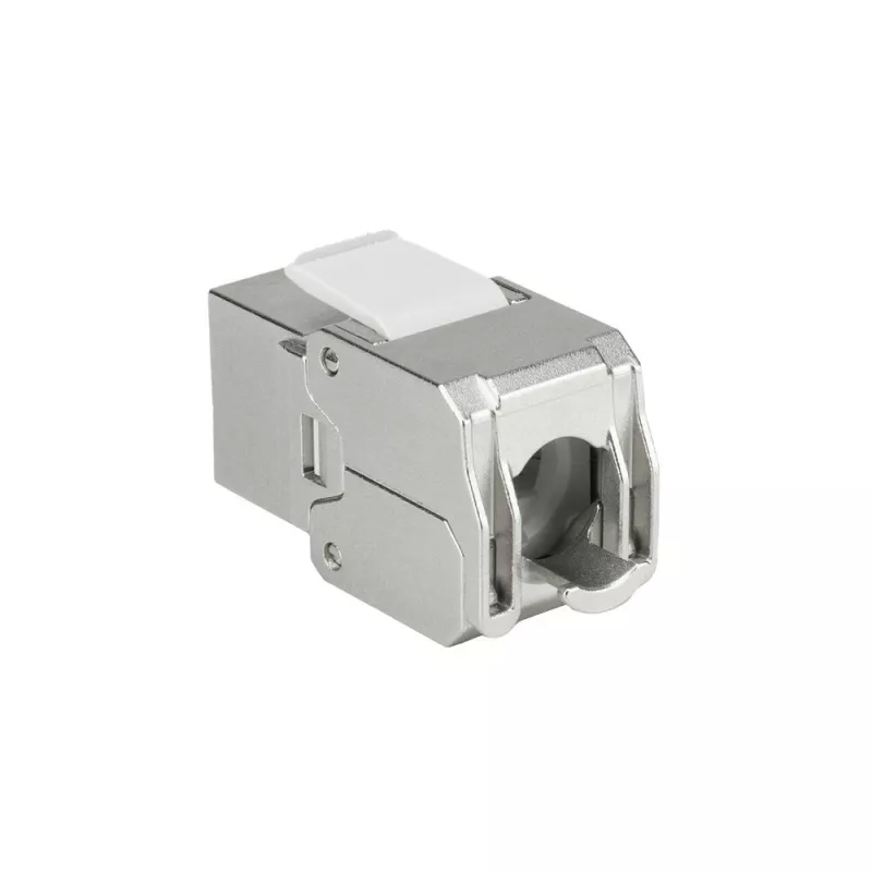 ACT Keystone Jack RJ45 CAT6 ekranuotas beįrankis su užraktu sidabrinis baltas