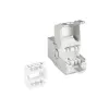 ACT Keystone Jack RJ45 CAT6 ekranuotas beįrankis su užraktu sidabrinis baltas