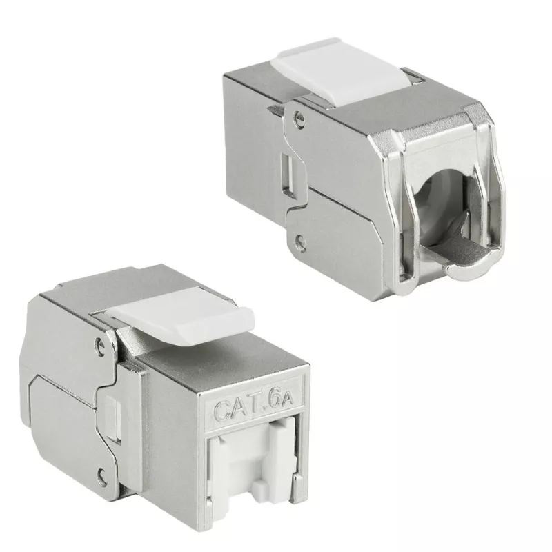 ACT Keystone Jack RJ45 CAT6A Ekranuotas beįrankis su dulkių dangteliu