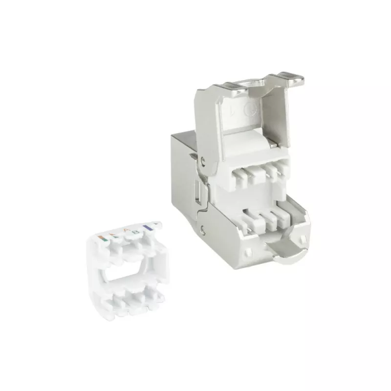 ACT Keystone Jack RJ45 CAT6A Ekranuotas beįrankis su dulkių dangteliu