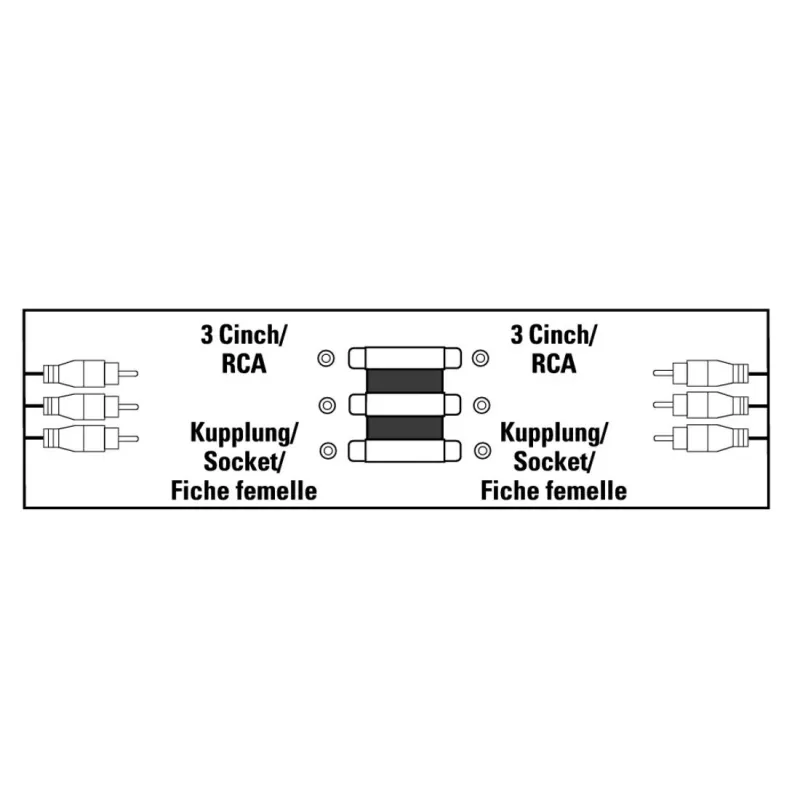 Hama 00205174 lyties keitiklis 3 x RCA