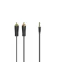 Hama 00205261 garso laidas 3 m 2 x RCA 3,5 mm juodas