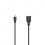 Hama Flexi-Slim USB laidas USB 2.0 0.15 m Micro-USB A USB A Juoda