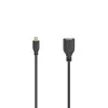 Hama Flexi-Slim USB laidas USB 2.0 0.15 m Micro-USB A USB A Juoda
