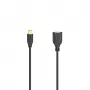 Hama Flexi-Slim USB laidas USB 2.0 0,15 m USB C USB A Juoda