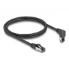 DeLOCK RJ45 Cat.8.1 tinklo kabelis 90° kampu į viršų 10m juodas