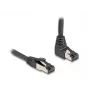 DeLOCK RJ45 Cat.8.1 tinklo kabelis 90° kampu į viršų 10m juodas